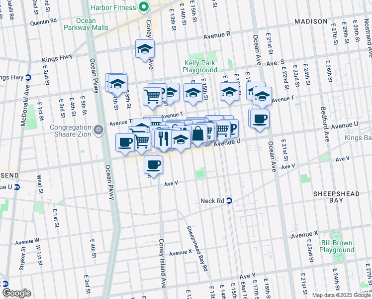 map of restaurants, bars, coffee shops, grocery stores, and more near in Brooklyn
