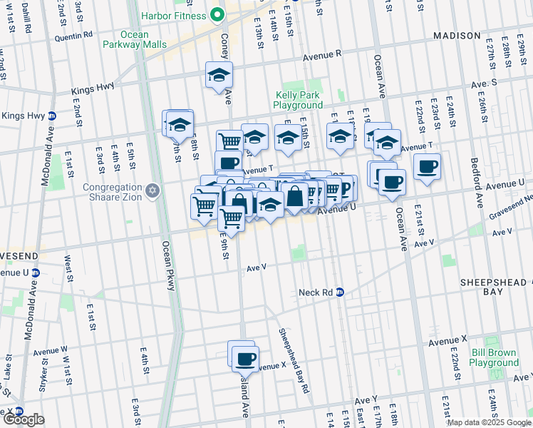 map of restaurants, bars, coffee shops, grocery stores, and more near in Brooklyn