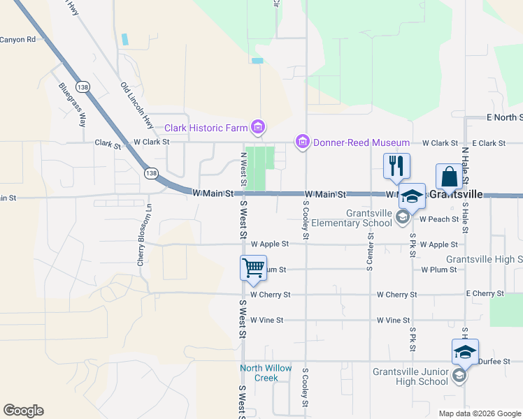 map of restaurants, bars, coffee shops, grocery stores, and more near 357 West Main Street in Grantsville