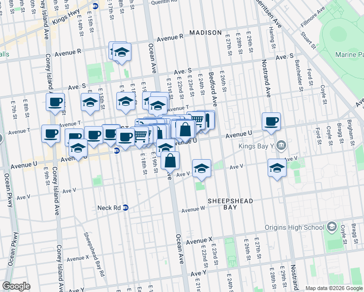 map of restaurants, bars, coffee shops, grocery stores, and more near in Brooklyn