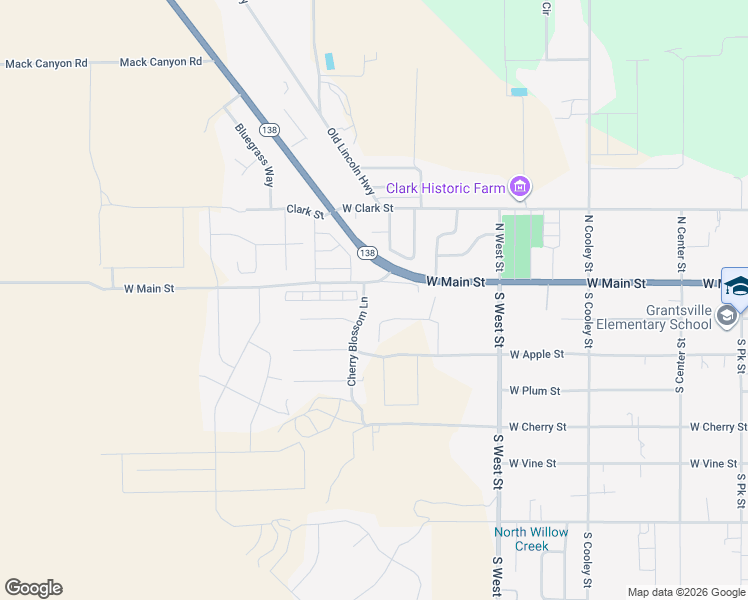 map of restaurants, bars, coffee shops, grocery stores, and more near 45 Cherry Blossom Lane in Grantsville