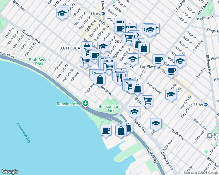 map of restaurants, bars, coffee shops, grocery stores, and more near in Brooklyn