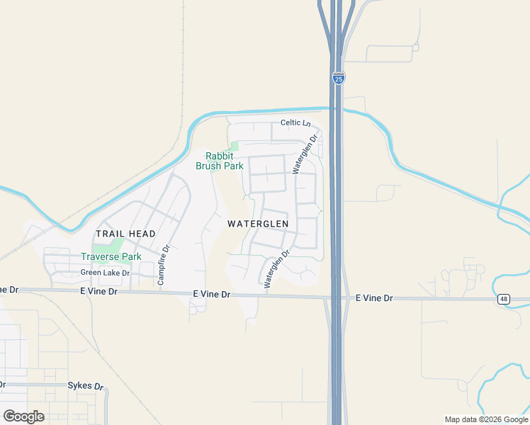 map of restaurants, bars, coffee shops, grocery stores, and more near 3802 Lochside Lane in Fort Collins