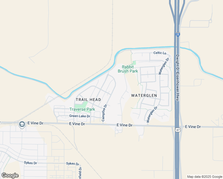 map of restaurants, bars, coffee shops, grocery stores, and more near 921 Campfire Drive in Fort Collins