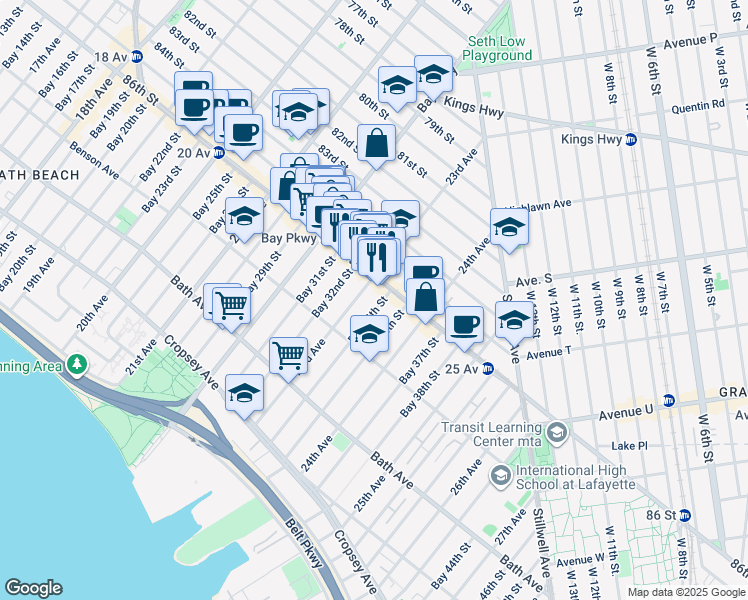 map of restaurants, bars, coffee shops, grocery stores, and more near in Brooklyn