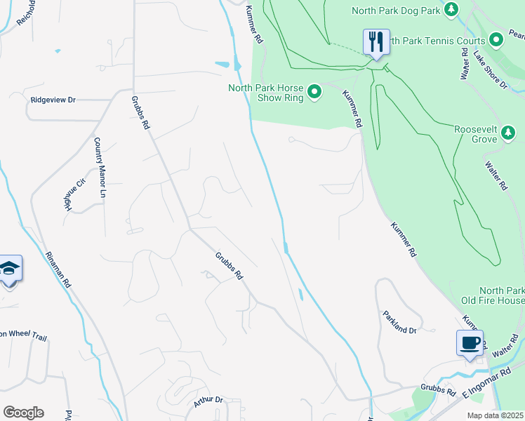 map of restaurants, bars, coffee shops, grocery stores, and more near 10106 Deer View Point Road in Wexford
