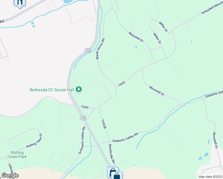 map of restaurants, bars, coffee shops, grocery stores, and more near 12 Knotts Road in Schuylkill Haven