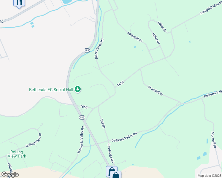map of restaurants, bars, coffee shops, grocery stores, and more near 12 Knotts Road in Schuylkill Haven