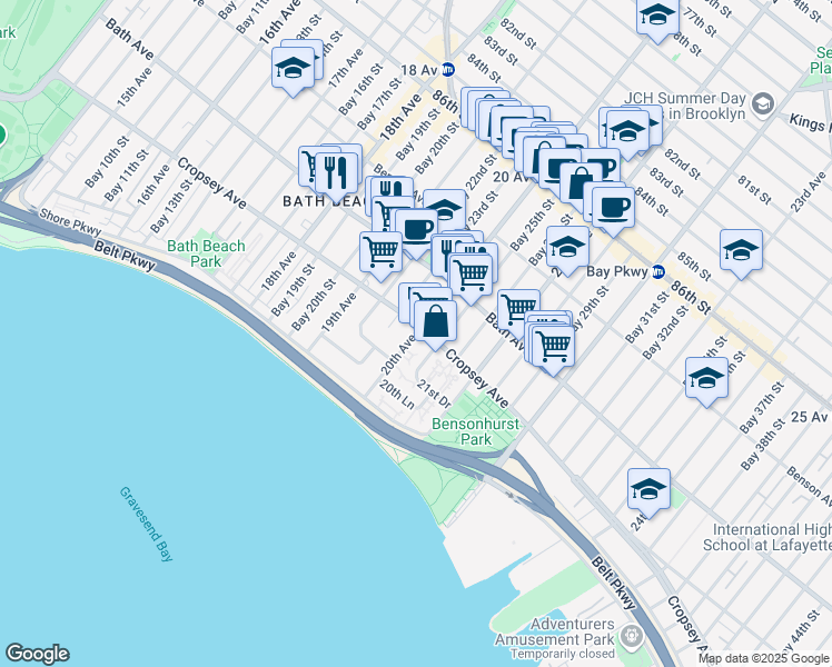 map of restaurants, bars, coffee shops, grocery stores, and more near in Brooklyn