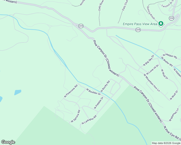 map of restaurants, bars, coffee shops, grocery stores, and more near 5476 North Pinecone Road in Park City