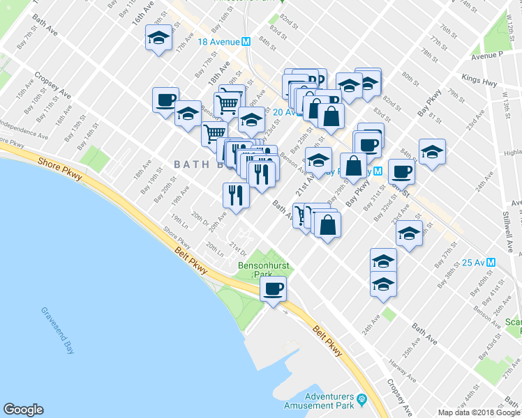 map of restaurants, bars, coffee shops, grocery stores, and more near in Brooklyn