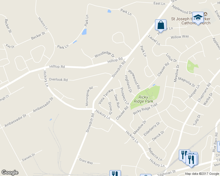 map of restaurants, bars, coffee shops, grocery stores, and more near 6121 Vista Terrace in Lehigh County