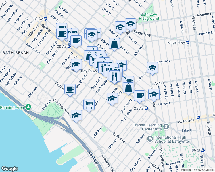 map of restaurants, bars, coffee shops, grocery stores, and more near in Brooklyn