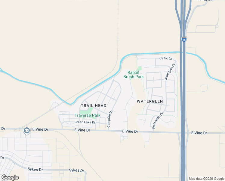 map of restaurants, bars, coffee shops, grocery stores, and more near 1032 Trading Post Road in Fort Collins
