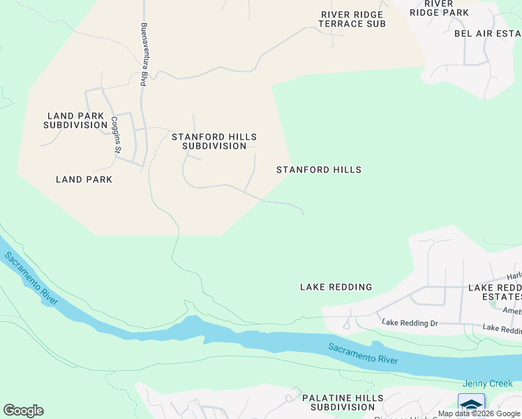 map of restaurants, bars, coffee shops, grocery stores, and more near 836 Santa Cruz Drive in Redding