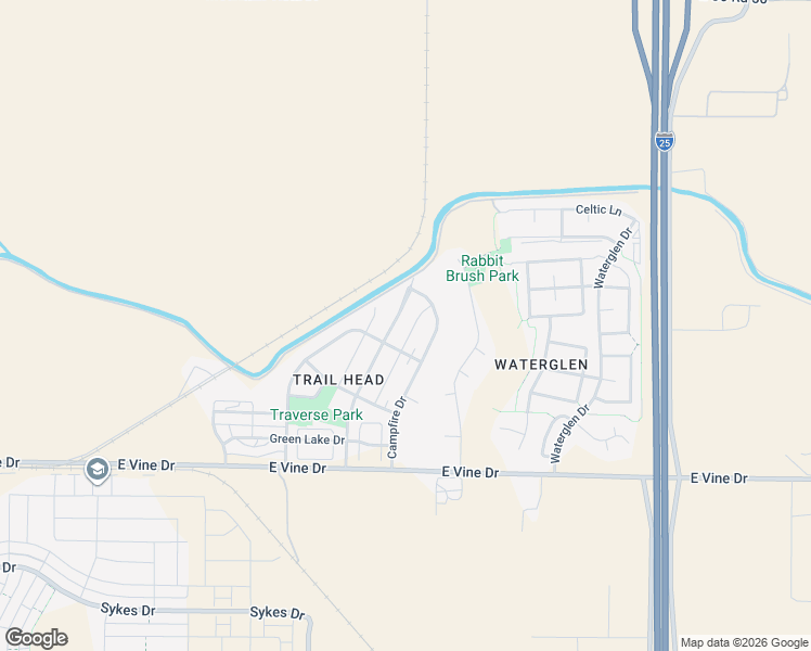 map of restaurants, bars, coffee shops, grocery stores, and more near 1032 Trading Post Road in Fort Collins
