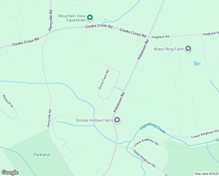 map of restaurants, bars, coffee shops, grocery stores, and more near 15 Grove Farm Road in Union Township
