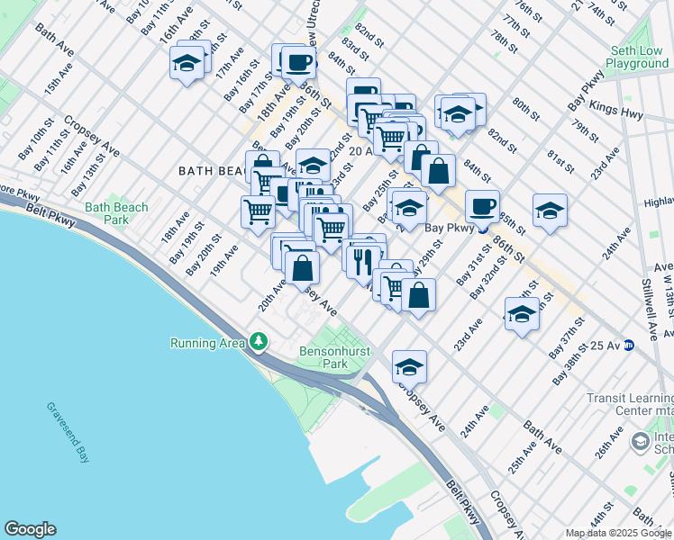 map of restaurants, bars, coffee shops, grocery stores, and more near in Brooklyn