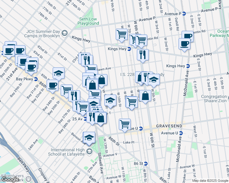 map of restaurants, bars, coffee shops, grocery stores, and more near in Brooklyn