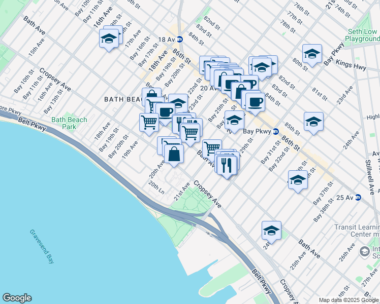 map of restaurants, bars, coffee shops, grocery stores, and more near in Brooklyn