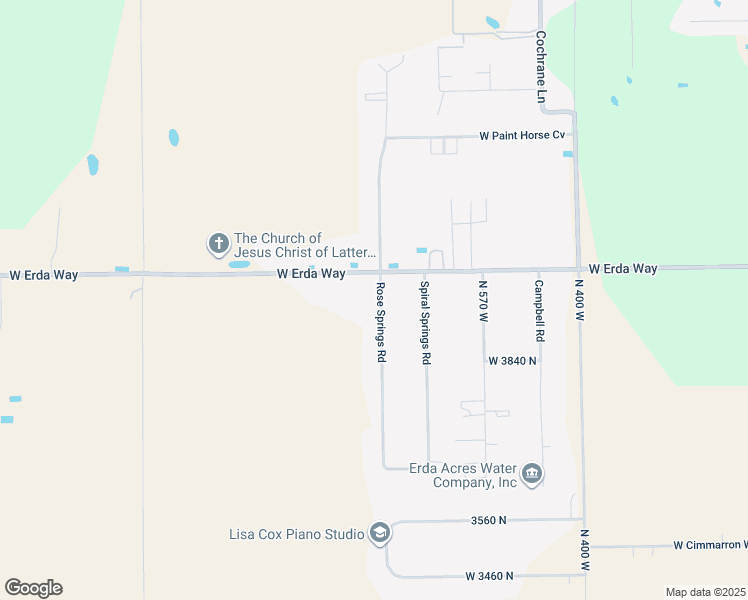 map of restaurants, bars, coffee shops, grocery stores, and more near 3949 Rose Springs Road in Erda