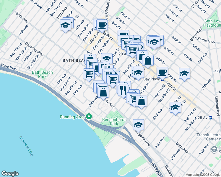 map of restaurants, bars, coffee shops, grocery stores, and more near in Brooklyn