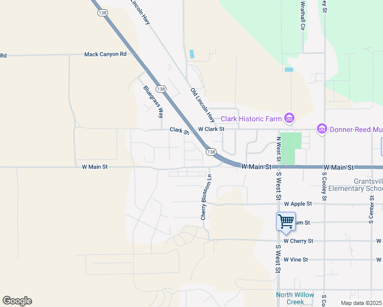 map of restaurants, bars, coffee shops, grocery stores, and more near 607 West Clark Street in Grantsville