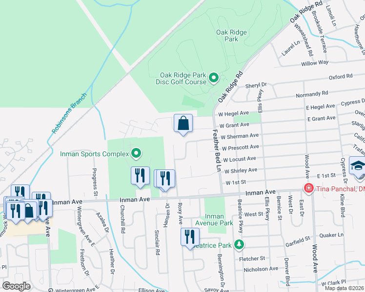 map of restaurants, bars, coffee shops, grocery stores, and more near 24 Sandalwood Drive in Edison