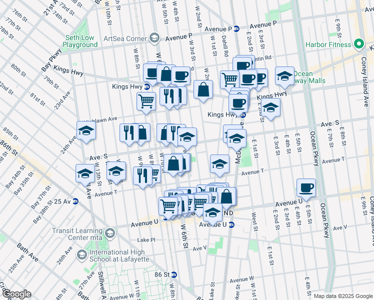 map of restaurants, bars, coffee shops, grocery stores, and more near in Brooklyn