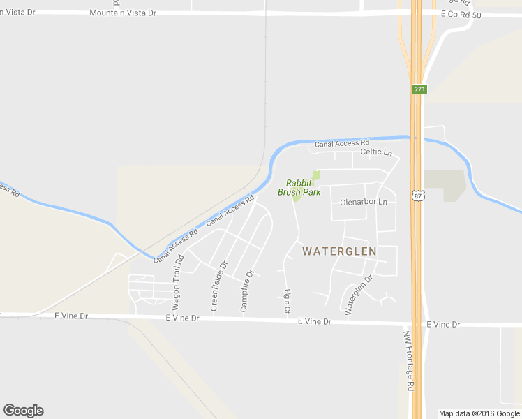 map of restaurants, bars, coffee shops, grocery stores, and more near 963 Campfire Drive in Fort Collins