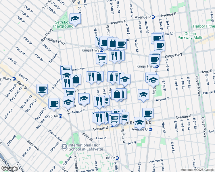 map of restaurants, bars, coffee shops, grocery stores, and more near in Brooklyn
