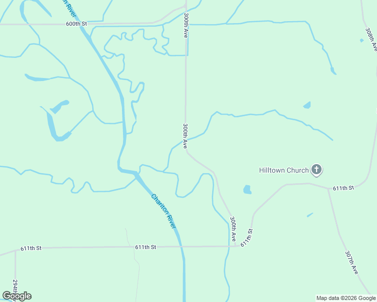 map of restaurants, bars, coffee shops, grocery stores, and more near 29914-31098 300th Avenue in Moulton