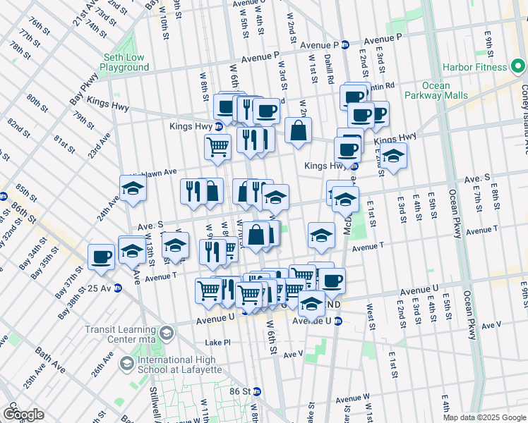 map of restaurants, bars, coffee shops, grocery stores, and more near in Brooklyn