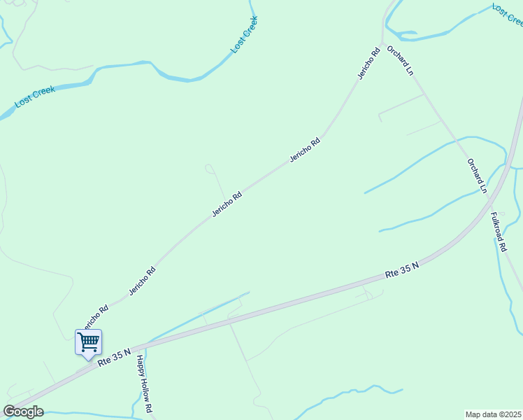map of restaurants, bars, coffee shops, grocery stores, and more near 760 Jericho Road in Mifflintown