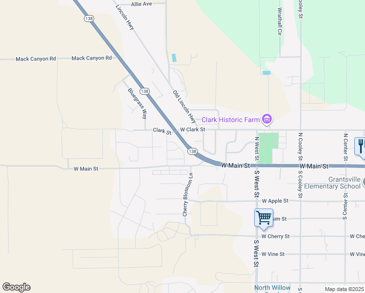 map of restaurants, bars, coffee shops, grocery stores, and more near 42 North Wayne Way in Grantsville