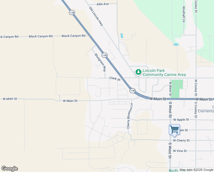 map of restaurants, bars, coffee shops, grocery stores, and more near 69 Meadowlark Circle in Grantsville