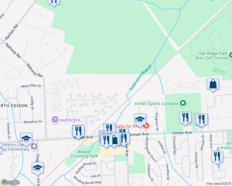 map of restaurants, bars, coffee shops, grocery stores, and more near 276 Westgate Drive in Edison