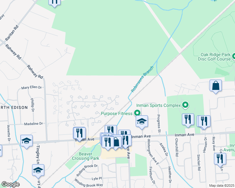 map of restaurants, bars, coffee shops, grocery stores, and more near 276 Westgate Drive in Edison