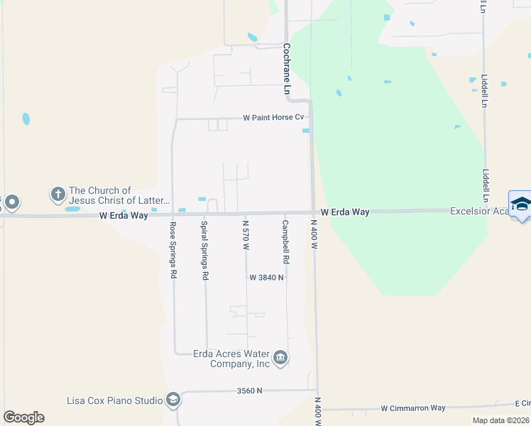 map of restaurants, bars, coffee shops, grocery stores, and more near 494 West Erda Way in Erda