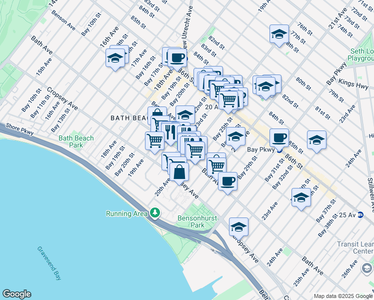 map of restaurants, bars, coffee shops, grocery stores, and more near in Brooklyn