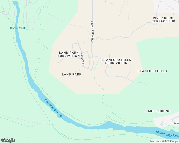 map of restaurants, bars, coffee shops, grocery stores, and more near 4627 Brincard Way in Redding