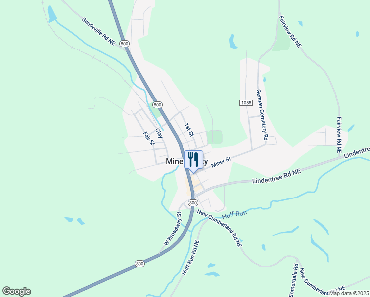 map of restaurants, bars, coffee shops, grocery stores, and more near 8565 N High St in Mineral City