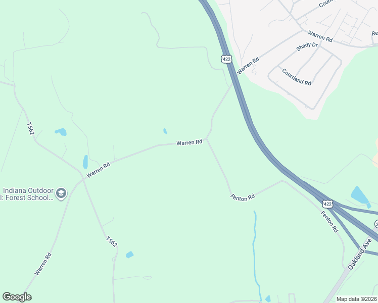 map of restaurants, bars, coffee shops, grocery stores, and more near 4009 Warren Road in Indiana