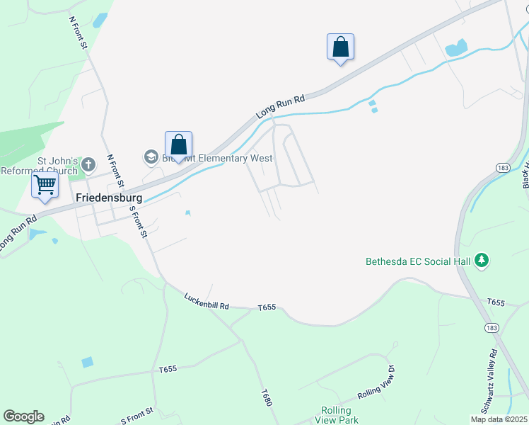 map of restaurants, bars, coffee shops, grocery stores, and more near 422 Frieden Manor in Schuylkill Haven