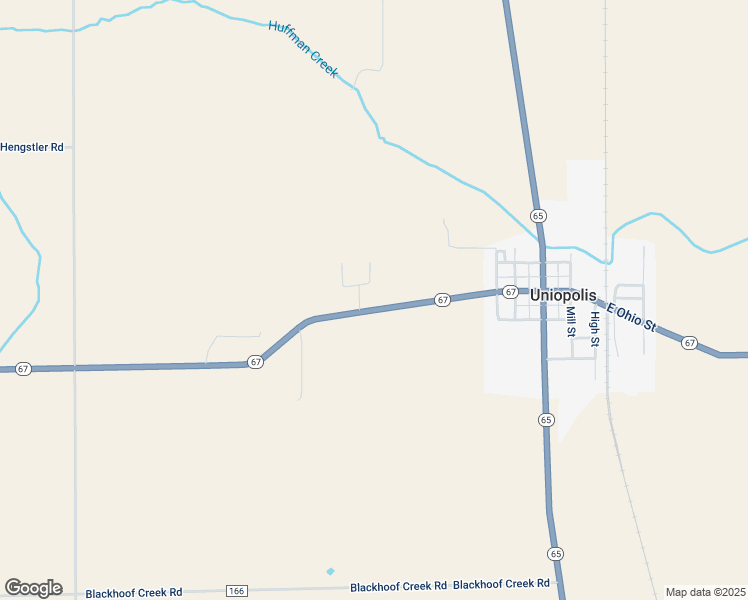 map of restaurants, bars, coffee shops, grocery stores, and more near 18717 Ohio 67 in Wapakoneta