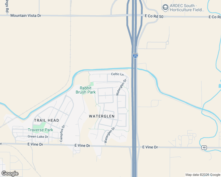 map of restaurants, bars, coffee shops, grocery stores, and more near 3915 Gardenwall Court in Fort Collins