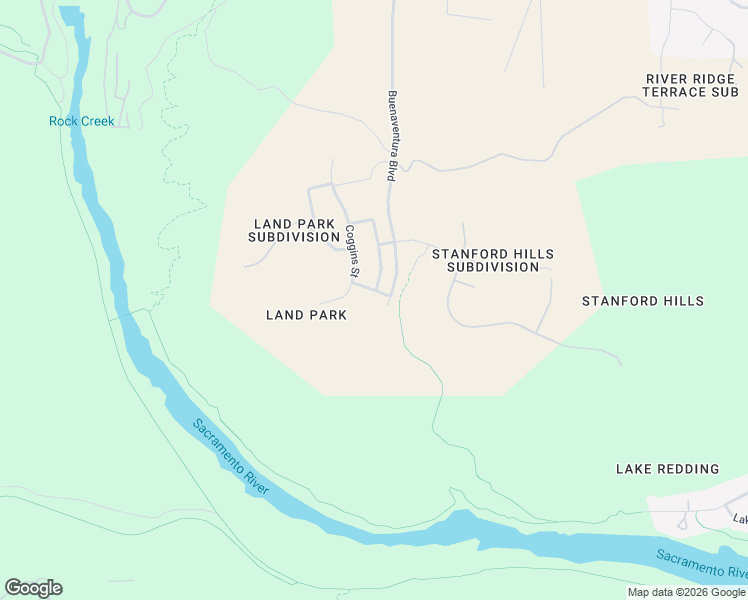 map of restaurants, bars, coffee shops, grocery stores, and more near 4627 Brincard Way in Redding