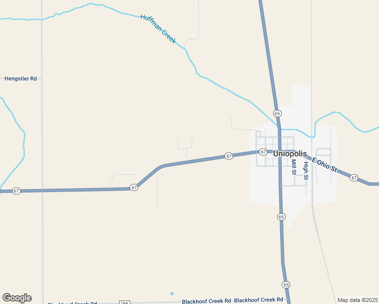 map of restaurants, bars, coffee shops, grocery stores, and more near 18717 Ohio 67 in Wapakoneta