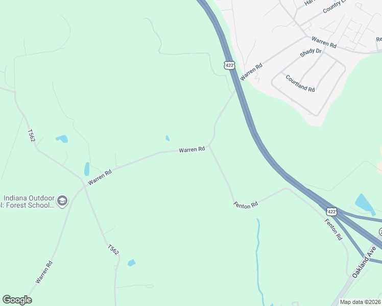 map of restaurants, bars, coffee shops, grocery stores, and more near 4009 Warren Road in Indiana