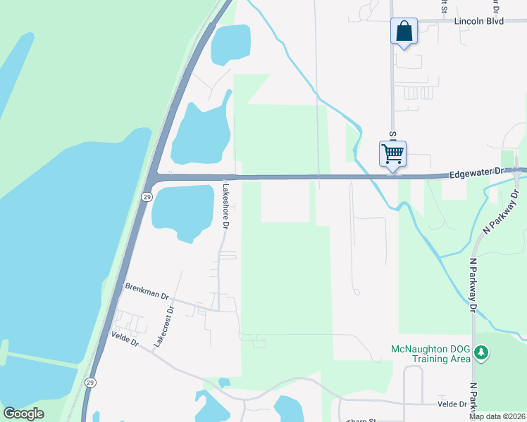 map of restaurants, bars, coffee shops, grocery stores, and more near 1124 Edgewater Drive in North Pekin